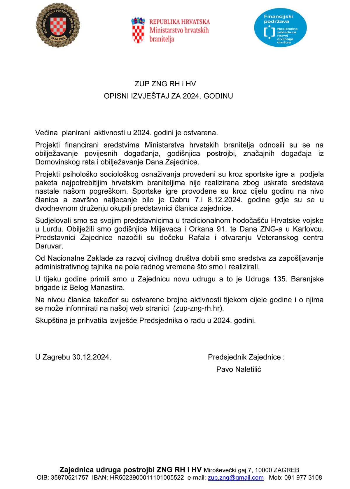 Opisno izvjesce 2024
